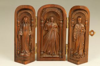 Unique Old Boxwood Hand Carved Jesus Christ Statue Figure Netsuke Collectable