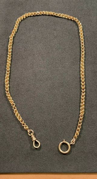 Antique 14k Gold Albert Pocket Watch Chain Fob Chain