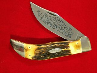 Vintage Case Xx 5172 Ssp Blue Scroll Clasp Knife.  Absolutely Gorgeous