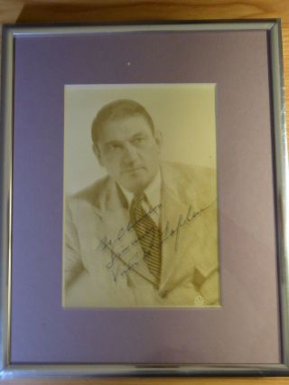 Victor Mclaglen Oscar Winner Rare Vintage 5x7 Signed & Framed Autographed W/coa