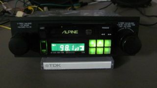 Vintage 2 Knob Alpine 7256 Tuner Cassette Tape Deck Car Stereo 4