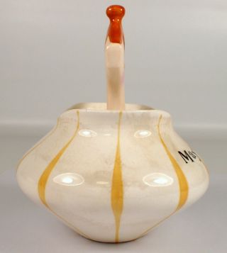 RARE Vtg 1959 Holt Howard Pixieware Ceramic Yellow MAYONNAISE Jar and Spoon 4