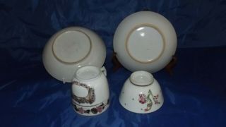 , Chinese armourial coffee cup & saucer,  tea bowl& a saucer c.  1760 3