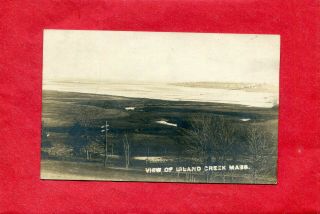 Island Creek (duxbury) Ma Vintage Real Photo Postcard Panorama View From Miramar