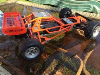 Vintage Kyosho Javelin 4WD.  car.  w/spare gears,  frame and body set 3
