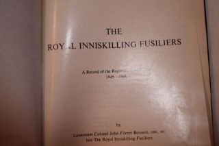 British Royal Inniskilling Fusiliers 1945 - 1968 Reference Book