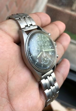 CWC Issued to BAF Ultra Rare Air Force Vintage Military Swiss Chronograph 7