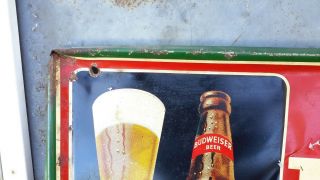 Rare Large Vintage 1948 Budweiser Beer Bar Tavern 54 