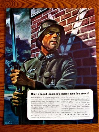 Nazi Soldier In France Street Fight Wwii Ad