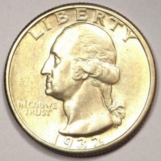 1932 - D Washington Quarter 25c - - Rare Key Date Coin