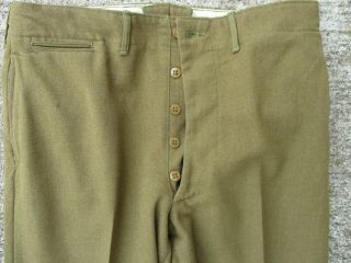 US Army WWII OD Wool Trousers from 87th Division 