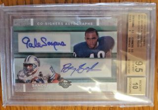 2007 Topps Co - Signers Auto Gale Sayers Barry Sanders /20 Bgs 9.  5/10 Rare