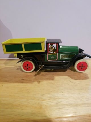 Tin Toys Wind - Up Dump Truck " Hp " On The Side