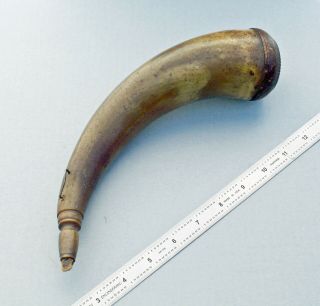 Very Rare J.  H.  Smith Lancaster PA Antique Gun Powder Horn. 3