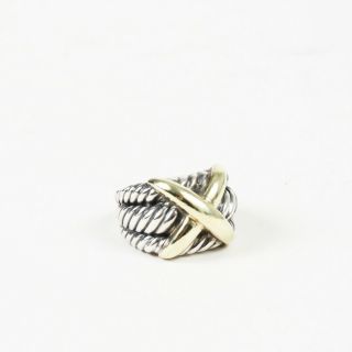 Vintage David Yurman X Crossover Sterling Silver Ring Sz 7.  5