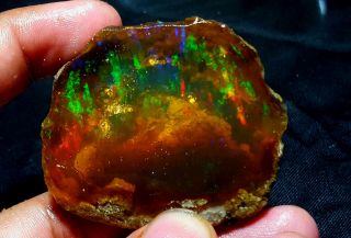 100 Natural 256cts Ethiopian Jumbo Fire Rare Opal Rough In Loose Gemstone Jv[11
