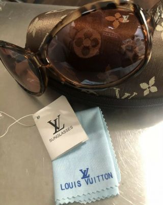 Louis Vuitton Vintage Sunglasses,  Tortoise Shell Frame,  With Case