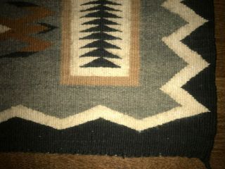 Antique Navajo Weaving Rug Storm Pattern Water Bug Beetle 29.  5in x 61in 9