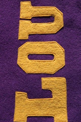 AWESOME VINTAGE 1920s LSU LOUISIANA STATE UNIVERSITY FELT PENNANT - SEWN LETTERS 3