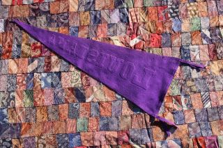 AWESOME VINTAGE 1920s LSU LOUISIANA STATE UNIVERSITY FELT PENNANT - SEWN LETTERS 5