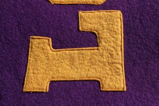 AWESOME VINTAGE 1920s LSU LOUISIANA STATE UNIVERSITY FELT PENNANT - SEWN LETTERS 7