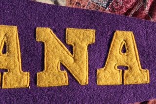 AWESOME VINTAGE 1920s LSU LOUISIANA STATE UNIVERSITY FELT PENNANT - SEWN LETTERS 9