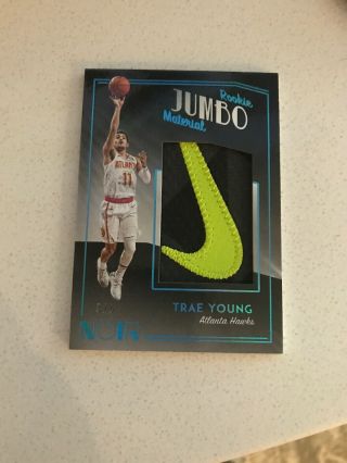 Trae Young 2018 - 19 Panini Noir NIKE PATCH 3/5 RARE ROY??? Atlanta Hawks 2