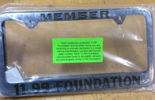 Vintage 11 - 99 Foundation Lapd Chp Los Angeles License Plate Frame Hollywood