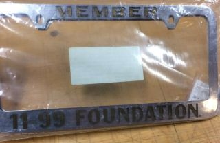 VINTAGE 11 - 99 FOUNDATION LAPD CHP LOS ANGELES LICENSE PLATE FRAME HOLLYWOOD 2