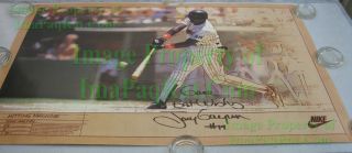 VHTF Vintage ☆ SIGNED ☆ NIKE Baseball Poster ☆ Hitting Machine Tony Gwynn Padres 4
