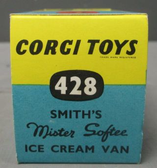 Corgi 428 Vintage 1960 ' s Smith ' s Mister Softee Ice Cream Van EX/Box 7