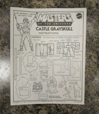 He - Man Masters of the Universe MotU Vintage Castle Grayskull Complete 9
