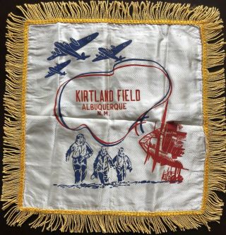 Vintage Military Pillow Sham Cover Kirtland Field Albuquerque Mexico