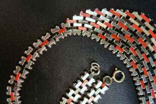 Art Deco Jacob Bengel Modernist Machine Age Brickwork Necklace 2