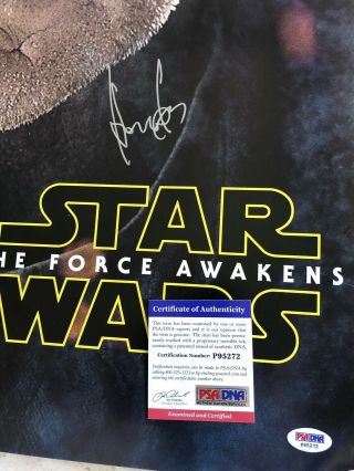 RARE Star Wars The Force Awakens HARRISON FORD Signed AUTOGRAPH Movie Poster PSA 8