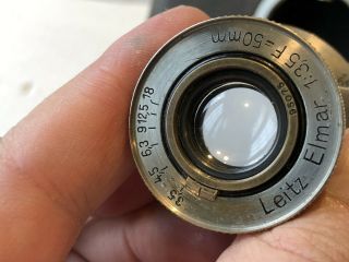 very rare Leica II converted from Leica I Elmar 50mm black nickel from 1930 4