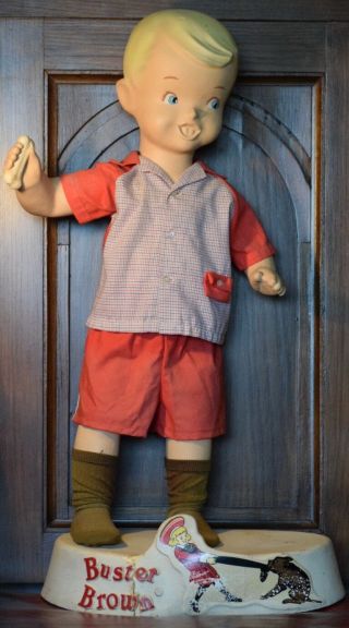 Vintage Buster Brown Boy Stand Up Store Mannequin Doll