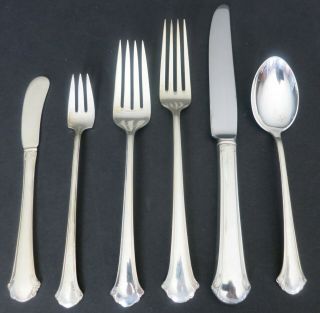 Towle Chippendale Sterling Silver 6 Pc Plate Setting 3 Forks 2 Knives 1 Spoon