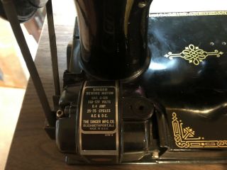 vintage SINGER Featherweight Sewing Machine 221 - 1 w Case keys 6