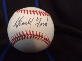 Gerald Ford Hand Signed Major League Baseball Rare Us President Jsa Letter
