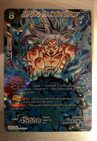 Secret Rare Dragon Ball - Son Goku,  The Awakened Power - Tb1 - 097 Scr