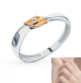 Diamond Russian Silver Faberge Design Ring Diamond Natural Fine Size 7