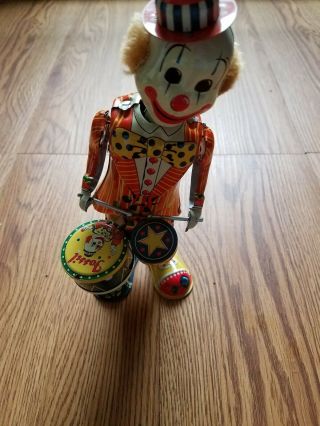 Rare Toy Wind Up Circus Clown made in japan 3