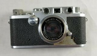 Vintage Leica Drp Ernst Leitz Gmbh Germany Film Camera & Summar F=5cm 1:2 Lens