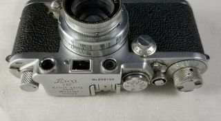 Vintage Leica DRP Ernst Leitz GmbH Germany Film Camera & Summar f=5cm 1:2 Lens 3