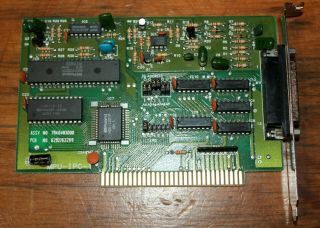 Vintage Roland Mpu - Ipc - T Midi Interface 8 - Bit Isa Card