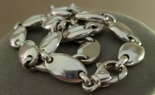 Very Rare Tiffany & Co.  Sterling Link Necklace Choker Heavy 104g 16.  5 
