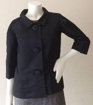 Early 1960s Pierre Cardin Couture Silk Jacket Made Expressly For Bloomingdales