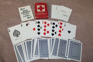 Ww2 American Red Cross Full Deck Of Playing Cards For U.  S.  Servicemen