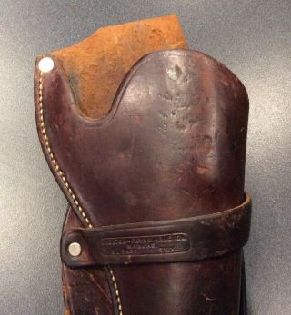 VINTAGE COLT SAA MAKER MARKED SHELTON PAYNE,  EL PASO,  TEXAS WESTERN HOLSTER 4